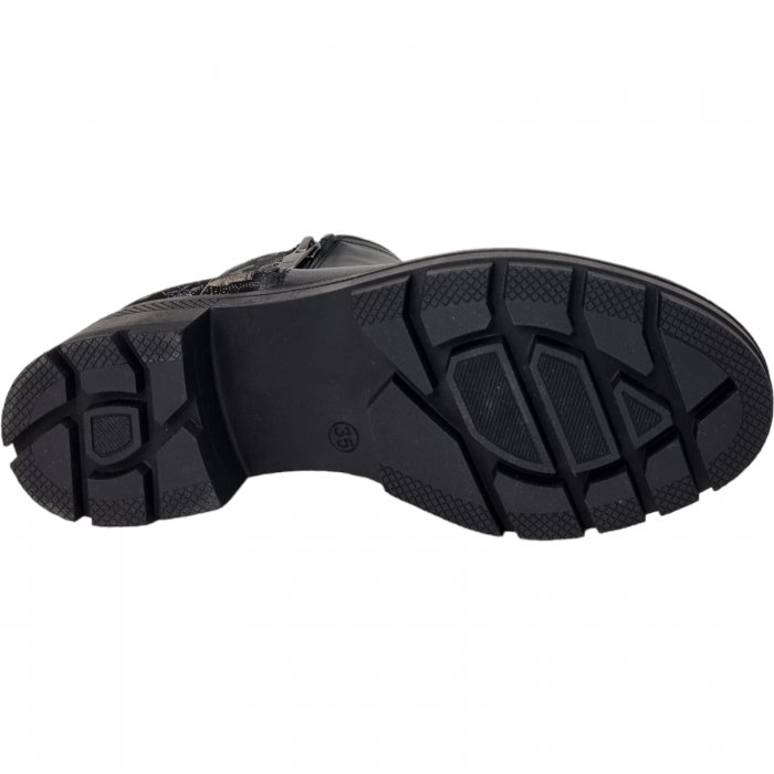 Ghete Damă Casual Din Piele Naturală Neagră 8548 [3]