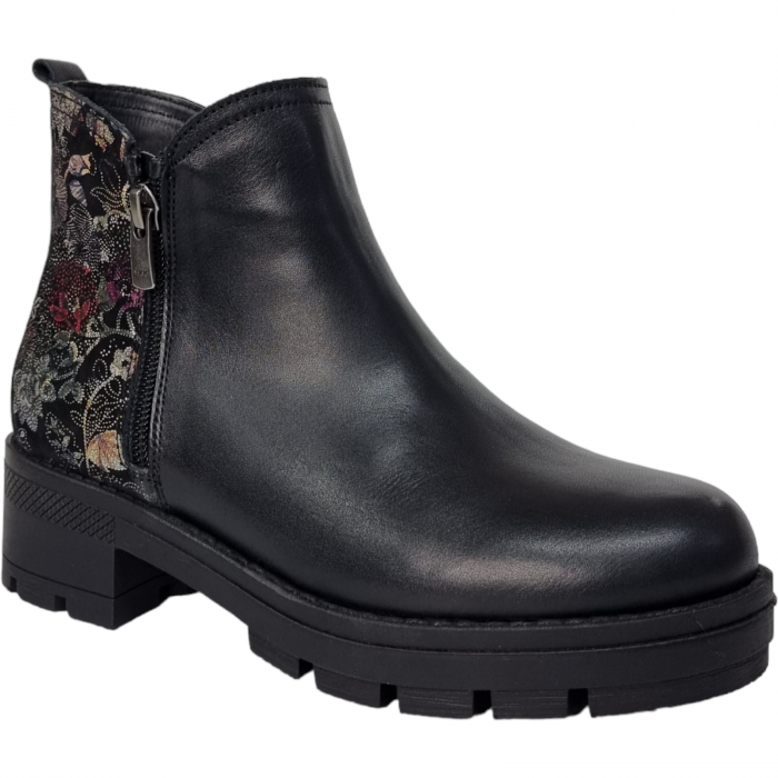 Ghete Damă Casual Din Piele Naturală Neagră 8548 [4]