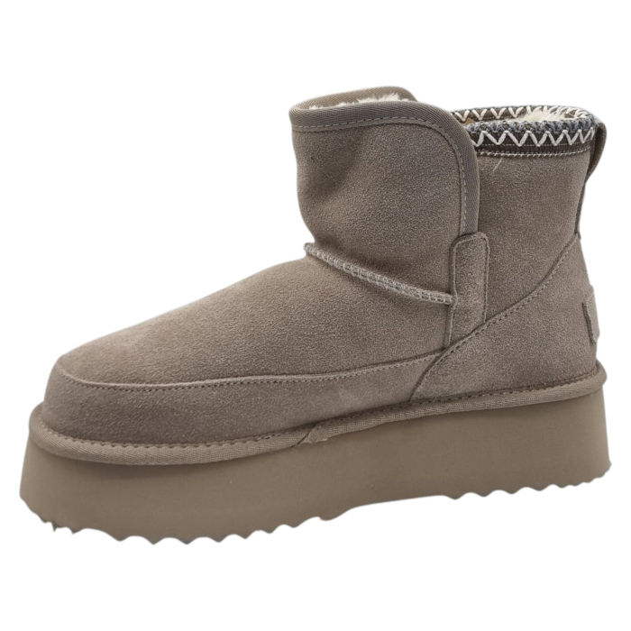 Ghete Damă Casual Din Piele Naturală Gri 30380 [2]