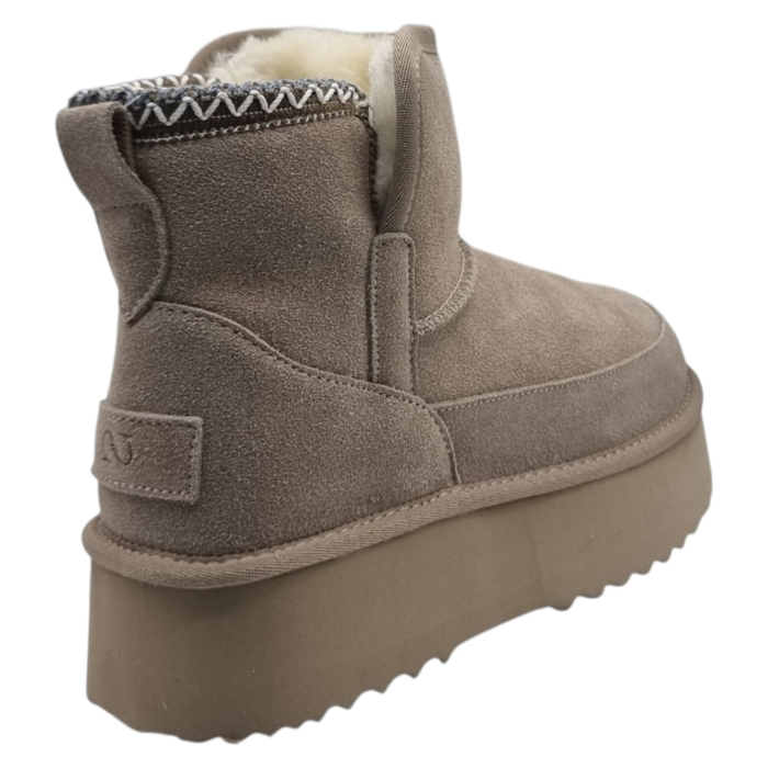 Ghete Damă Casual Din Piele Naturală Gri 30380 [4]