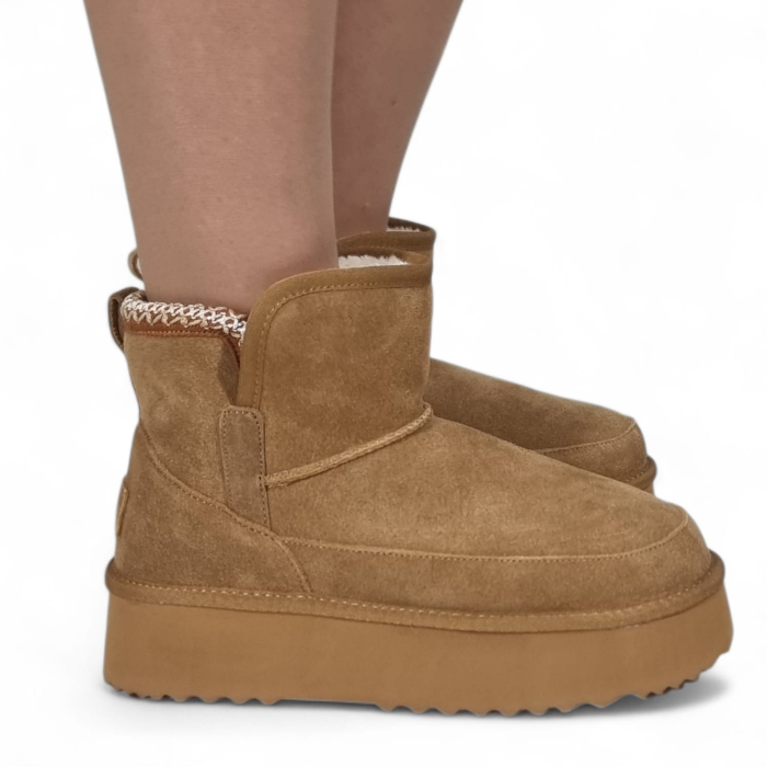 Ghete Damă Casual Din Piele Naturală Maro 30381 [11]