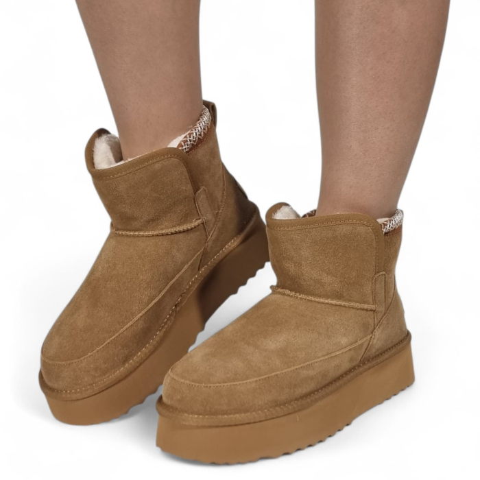 Ghete Damă Casual Din Piele Naturală Maro 30381 [14]