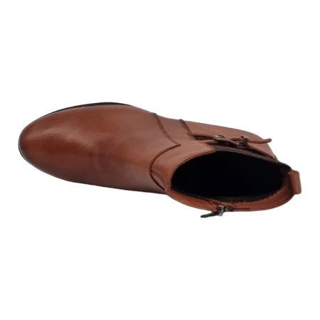 Ghete Damă Casual Din Piele Naturală Maro 8614 [6]