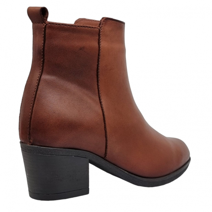 Ghete Damă Casual Din Piele Naturală Maro  8616 [9]