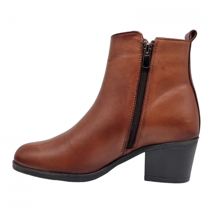 Ghete Damă Casual Din Piele Naturală Maro  8616 [6]