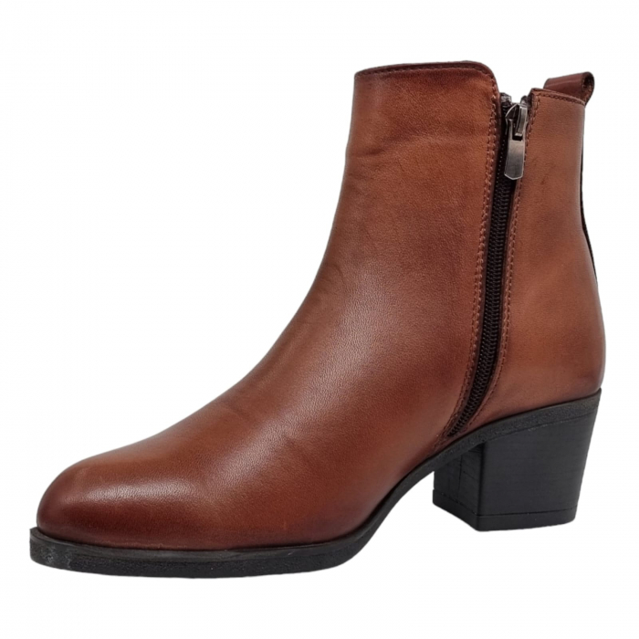 Ghete Damă Casual Din Piele Naturală Maro  8616 [10]