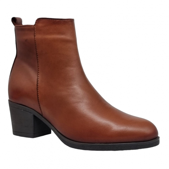 Ghete Damă Casual Din Piele Naturală Maro  8616 [4]