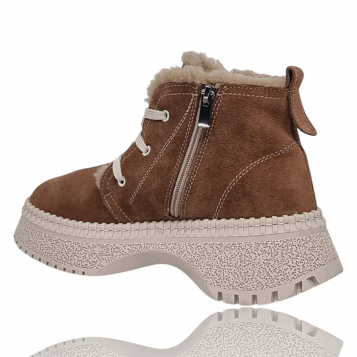 Ghete Damă Casual Din Piele Naturală Maro Vel 8764 [6]