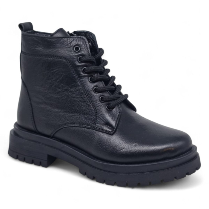 Ghete Damă Casual Din Piele Naturală Neagra 30250 [2]