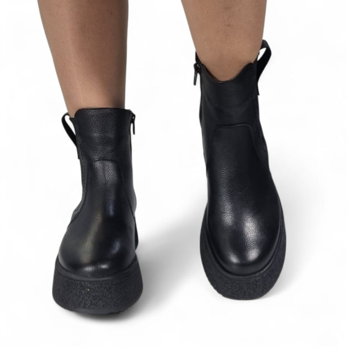 Ghete Damă Casual Din Piele Naturală Neagră 30339 [8]