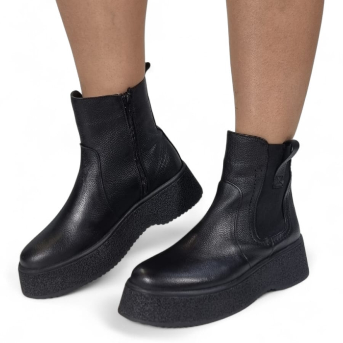 Ghete Damă Casual Din Piele Naturală Neagră 30339 [9]