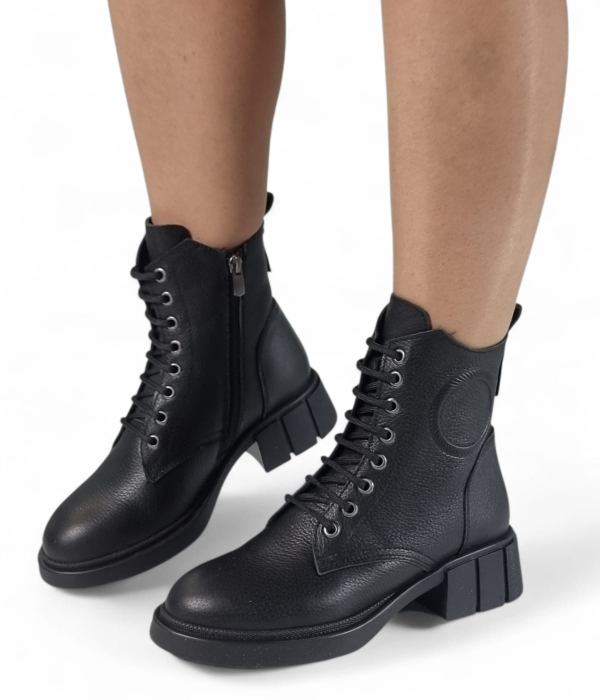 Ghete Damă Casual Din Piele Naturală Neagră 30362 [9]