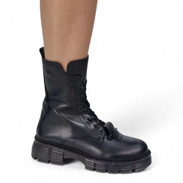 Ghete Damă Casual Din Piele Naturală Neagră 30373 [9]