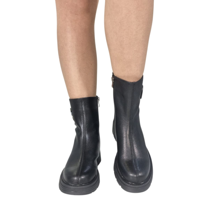 Ghete Damă Casual Din Piele Naturală Neagră  30399 [12]