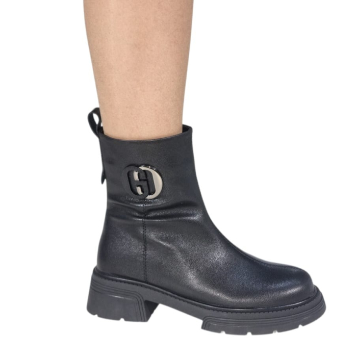 Ghete Damă Casual Din Piele Naturală Neagră  30399 [13]