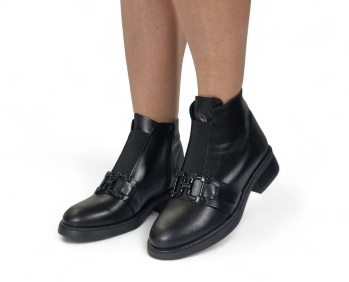 Ghete Damă Casual Din Piele Naturală Neagră 30401 [9]