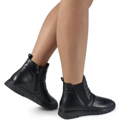 Ghete Damă Casual Din Piele Naturală Neagră 30405 [10]