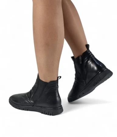 Ghete Damă Casual Din Piele Naturală Neagră 30405 [12]