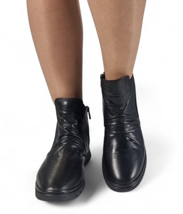 Ghete Damă Casual Din Piele Naturală Neagră 30405 [4]