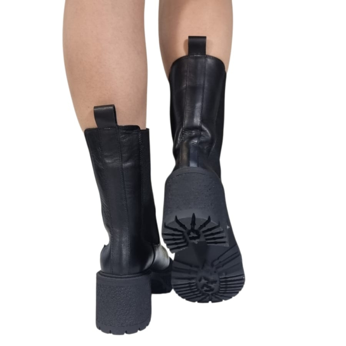 Ghete Damă Casual Din Piele Naturală Neagră 30408 [7]