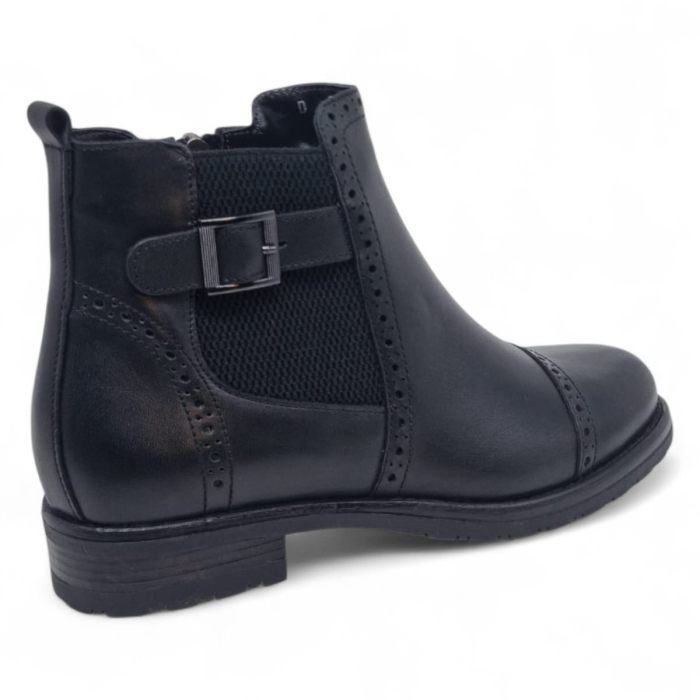 Ghete Damă Casual Din Piele Naturală Neagră 30412 [2]