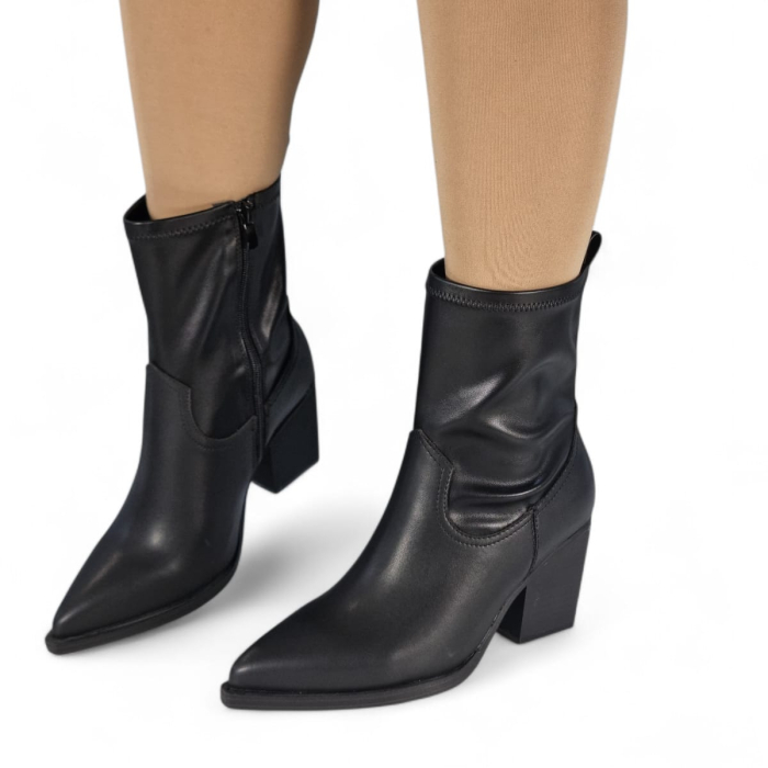 Ghete Damă Casual Din Piele Naturală Neagră 30413 [14]