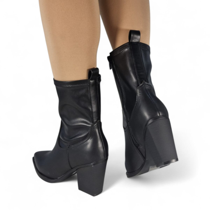 Ghete Damă Casual Din Piele Naturală Neagră 30413 [13]