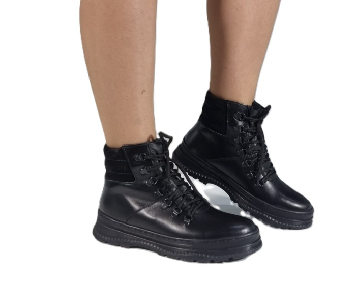 Ghete Damă Casual Din Piele Naturală Neagră 30417 [12]