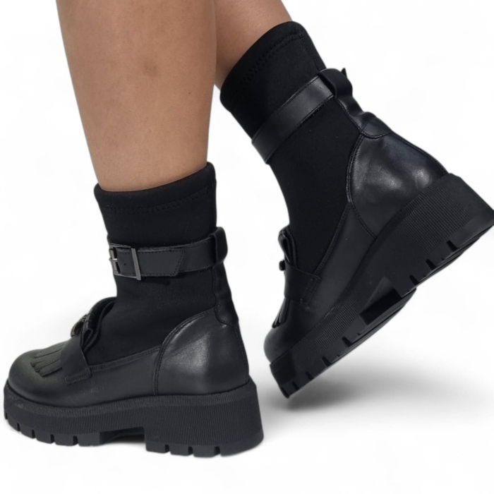 Ghete Damă Casual Din Piele Naturală Neagră 30430 [6]