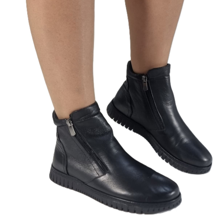 Ghete Damă Casual Din Piele Naturală Neagră 30434 [8]