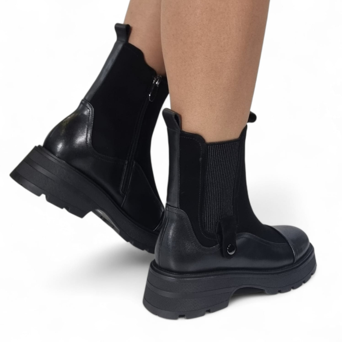 Ghete Damă Casual Din Piele Naturală Neagră 30439 [4]