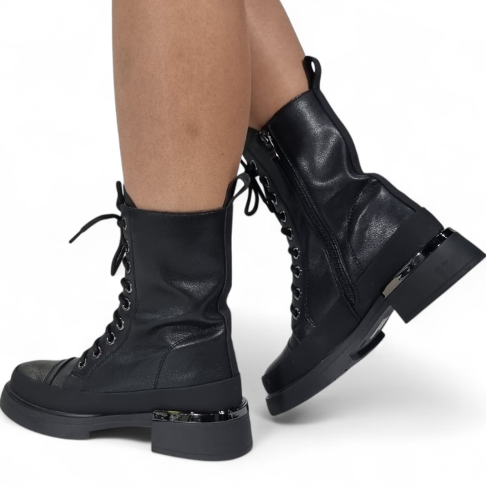 Ghete Damă Casual Din Piele Naturală Neagră 30440 [6]