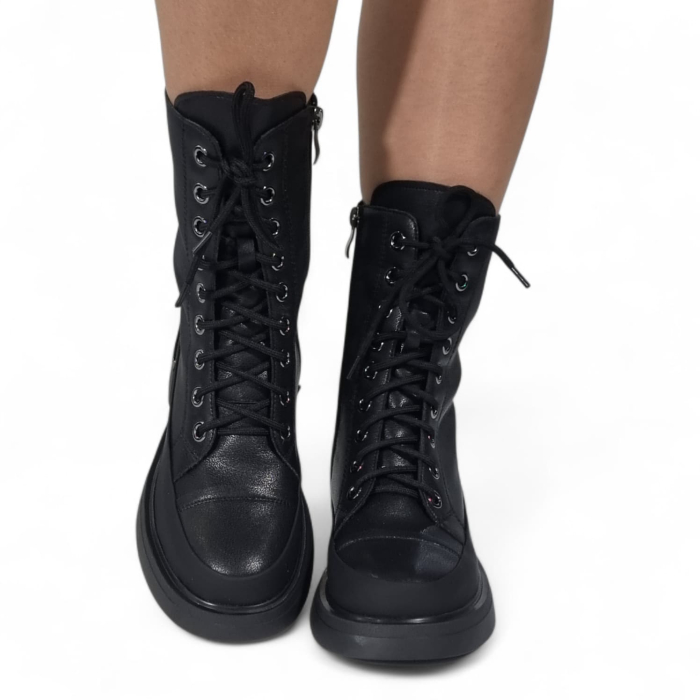 Ghete Damă Casual Din Piele Naturală Neagră 30440 [3]