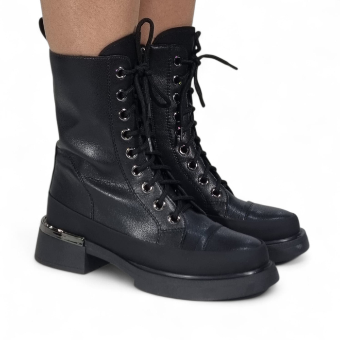 Ghete Damă Casual Din Piele Naturală Neagră 30440 [2]