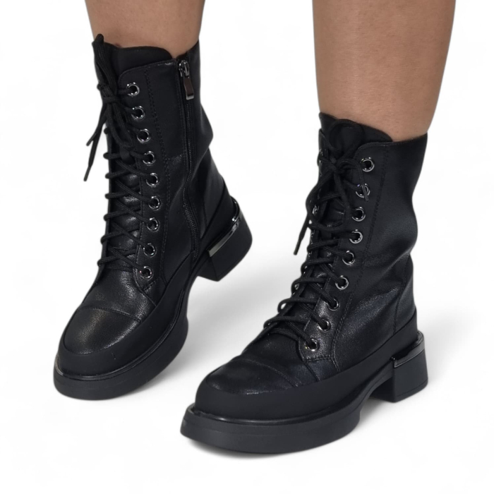 Ghete Damă Casual Din Piele Naturală Neagră 30440 [5]