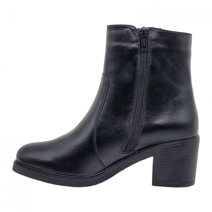 Ghete Damă Casual Din Piele Naturală Neagra 8619 [13]