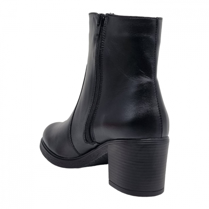 Ghete Damă Casual Din Piele Naturală Neagra 8619 [10]