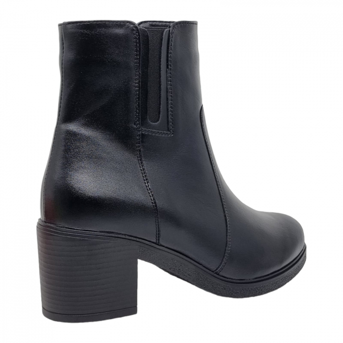 Ghete Damă Casual Din Piele Naturală Neagra 8619 [14]