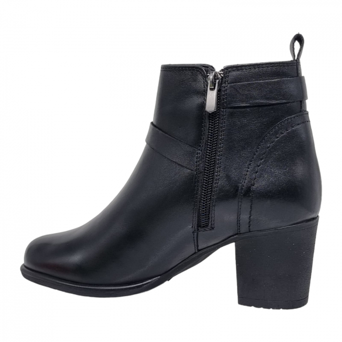 Ghete Damă Casual Din Piele Naturală Neagra 8613 [3]