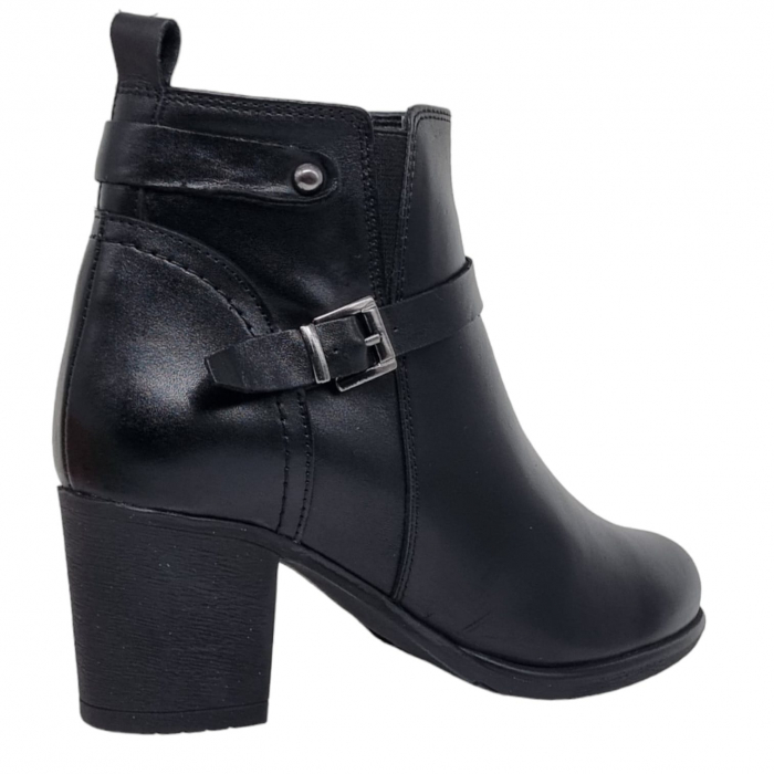Ghete Damă Casual Din Piele Naturală Neagra 8613 [4]