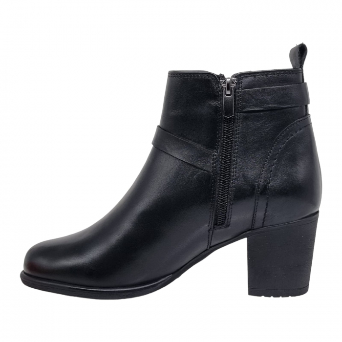 Ghete Damă Casual Din Piele Naturală Neagra 8613 [7]