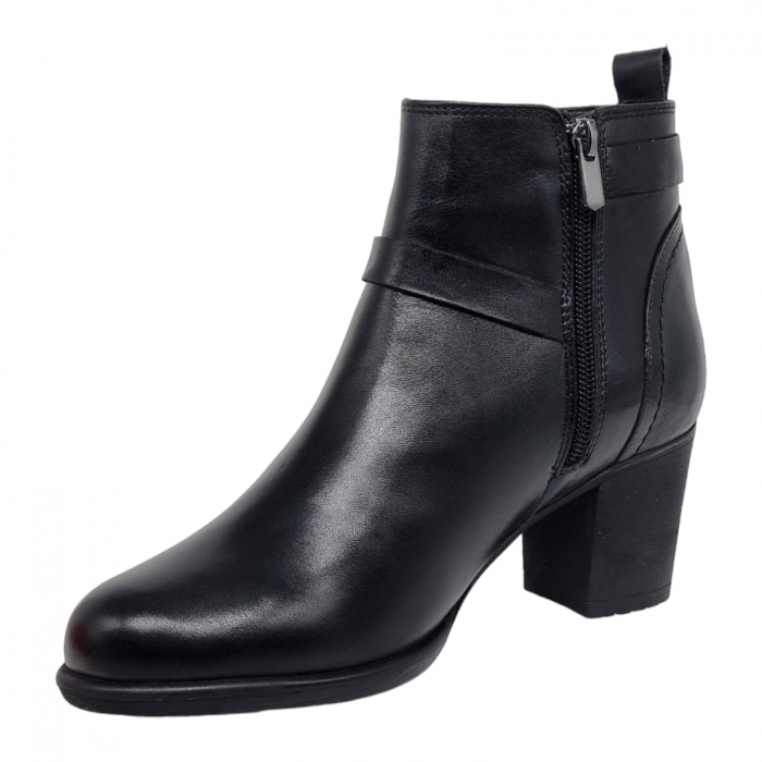 Ghete Damă Casual Din Piele Naturală Neagra 8613 [6]
