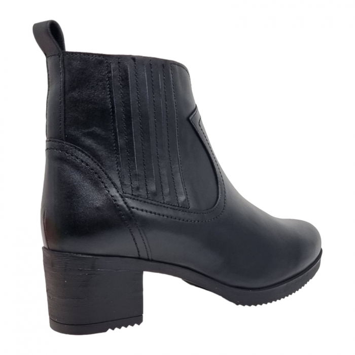Ghete Damă Casual Din Piele Naturală Neagra 8618 [3]