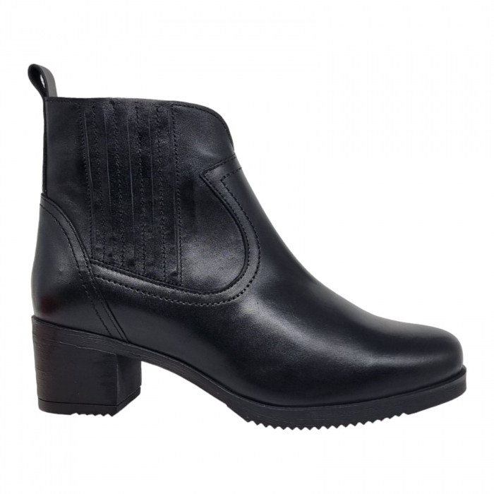 Ghete Damă Casual Din Piele Naturală Neagra 8618 [4]