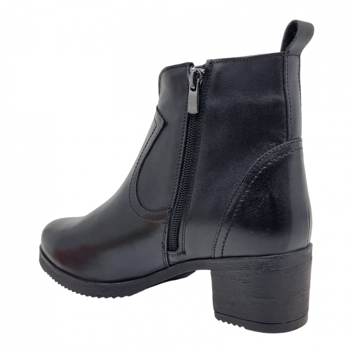 Ghete Damă Casual Din Piele Naturală Neagra 8618 [5]