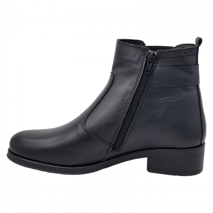 Ghete Damă Casual Din Piele Naturală Neagră 8545 [3]