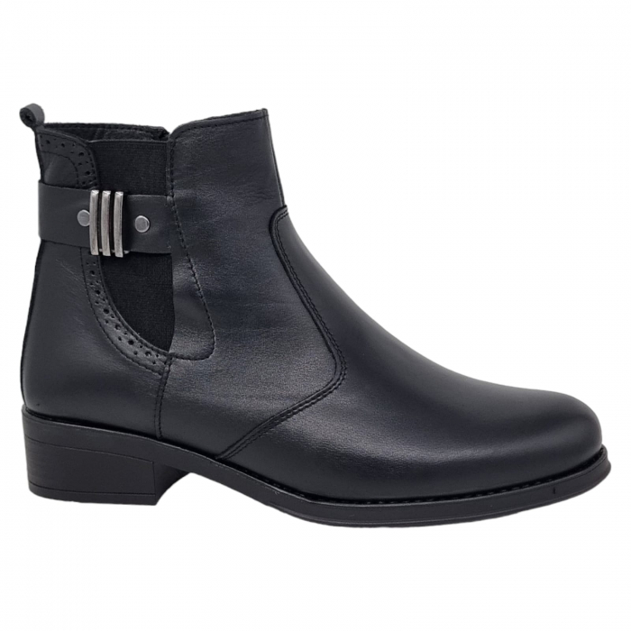 Ghete Damă Casual Din Piele Naturală Neagră 8545 [4]