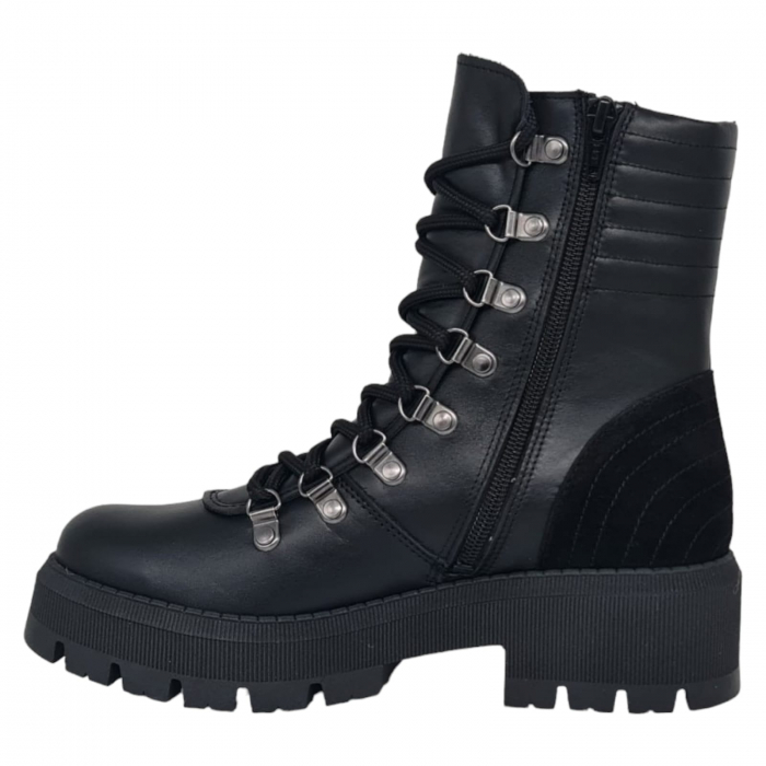 Ghete Damă Casual Din Piele Naturală Neagră 8618 [2]