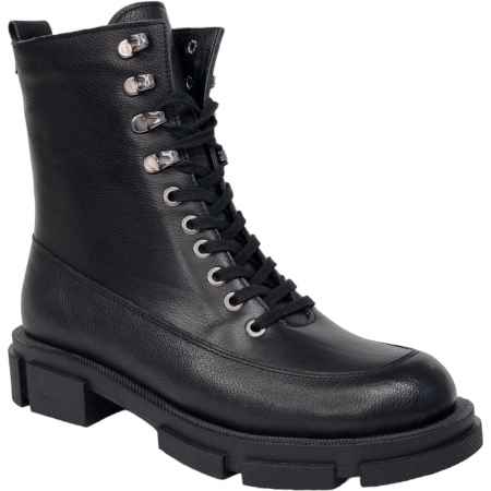 Ghete Damă Casual Din Piele Naturală Neagră 8566 [7]