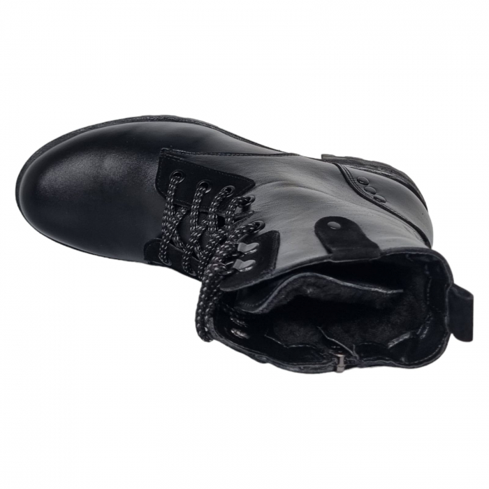 Ghete Damă Casual Din Piele Naturală Neagră 30167 [11]